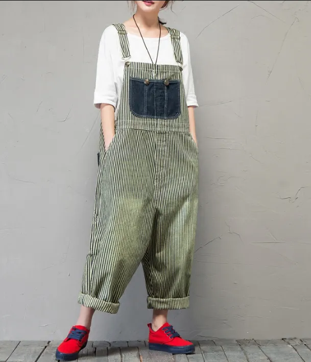 Loose Casual Spring Summer Denim Overall Loose Women Jumpsuits QYCQ05165