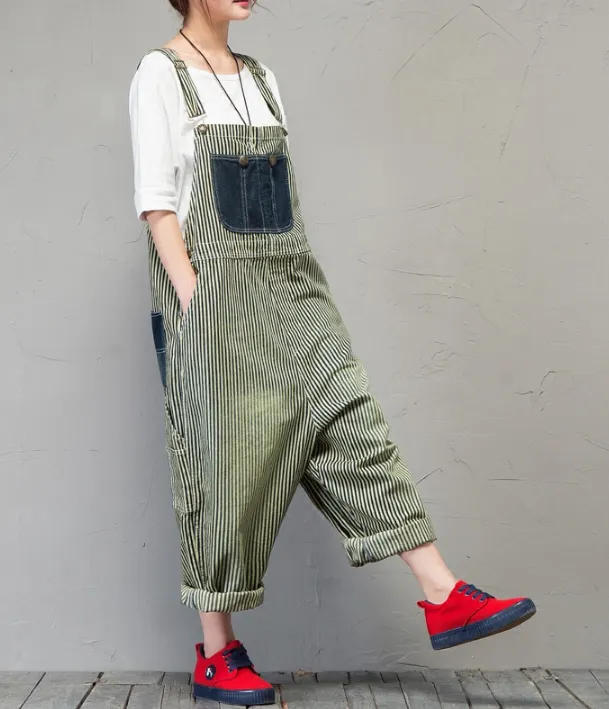 Loose Casual Spring Summer Denim Overall Loose Women Jumpsuits QYCQ05165