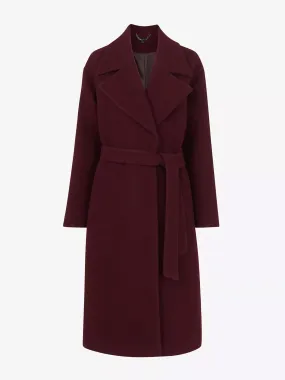 Lorna tie-waist relaxed-fit wool coat