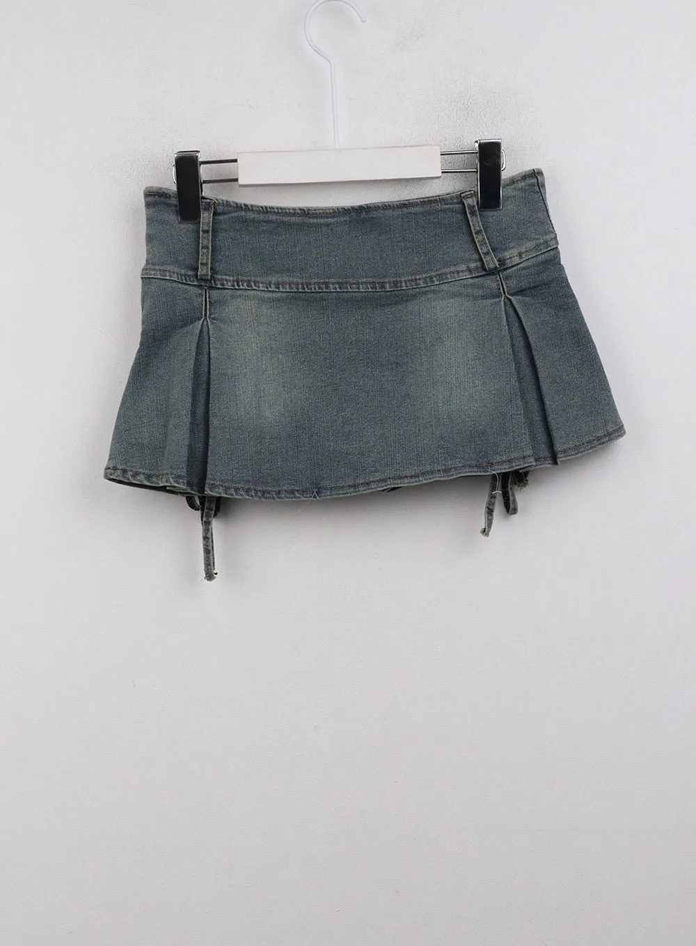 Low Waist Denim Cargo Mini Skirt CJ412