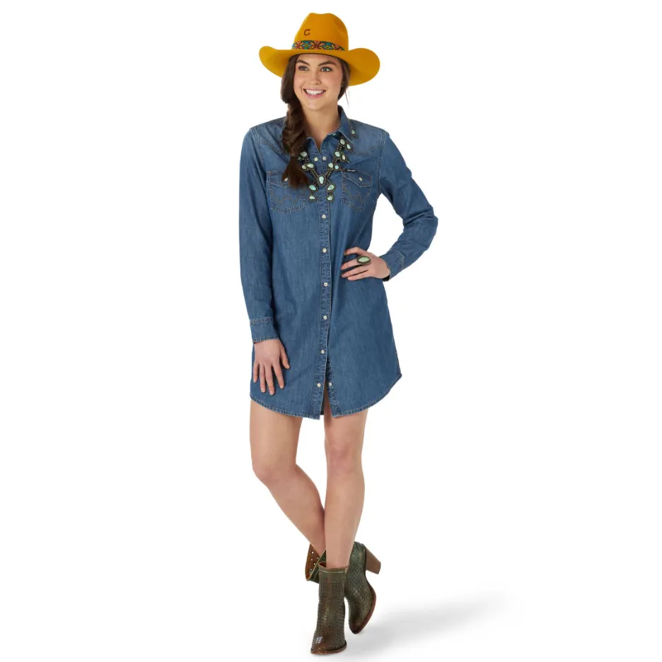 LWD529D - Wrangler Women's Retro® Punchy Dress - Denim