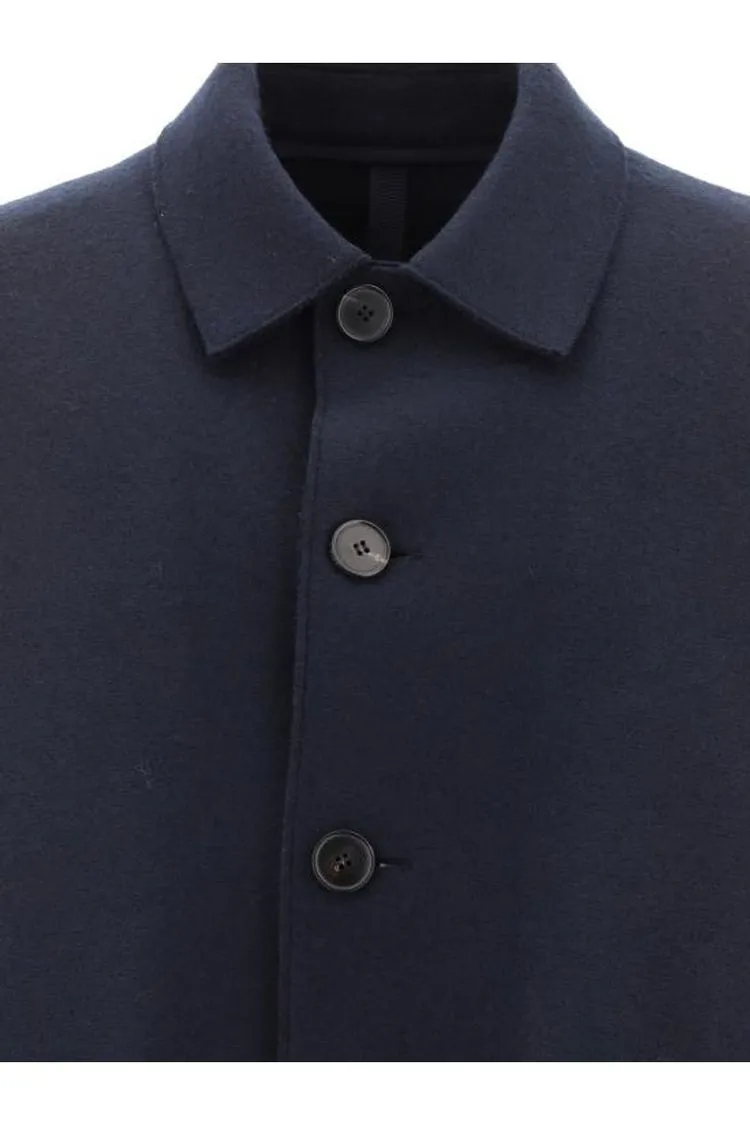 Mac coat pressed wool - Dark Blue