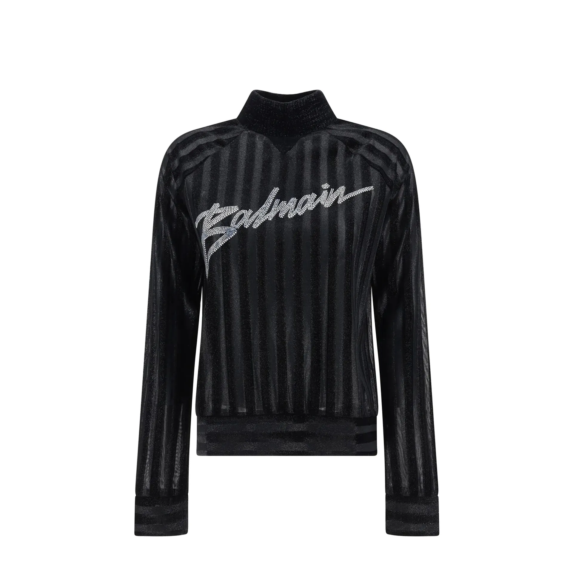 Maglione con logo a collo alto Balmain