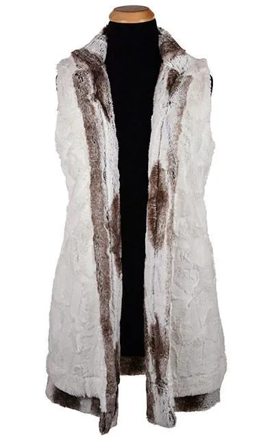 Mandarin Vest - Luxury Faux Fur in Birch with Assorted Faux Fur