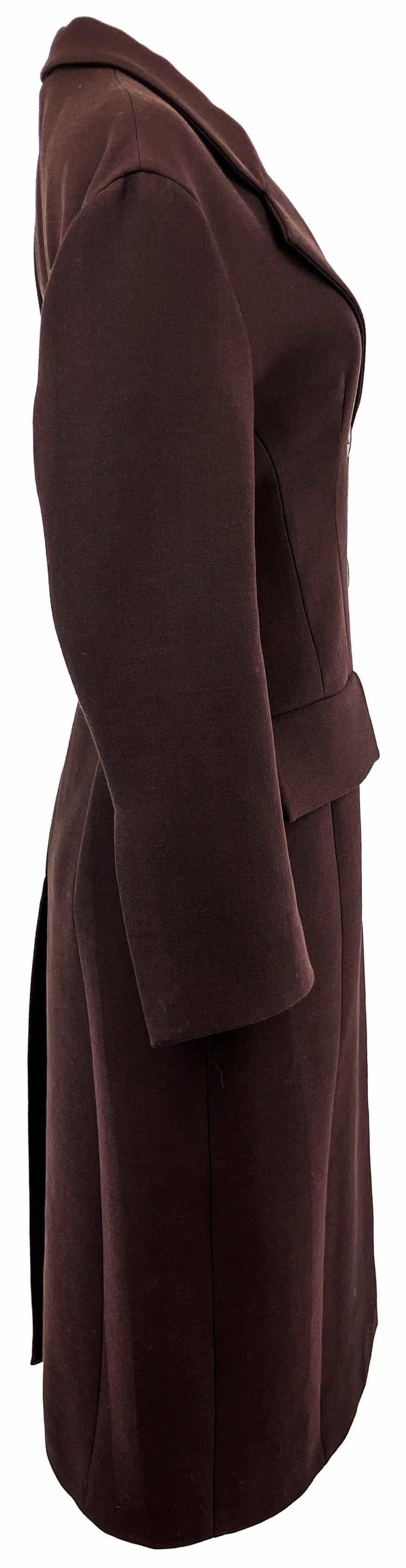 Mantū Wool Coat in Chocolate Brown