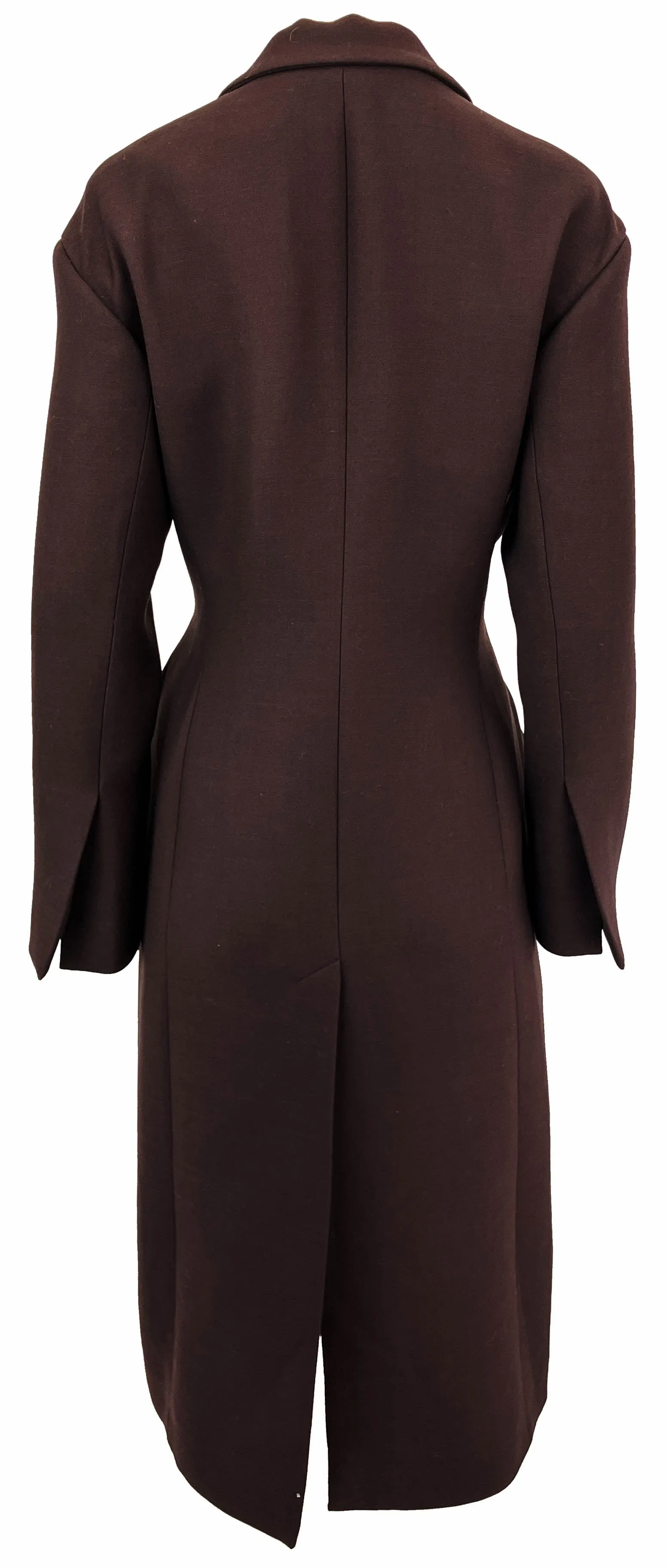 Mantū Wool Coat in Chocolate Brown