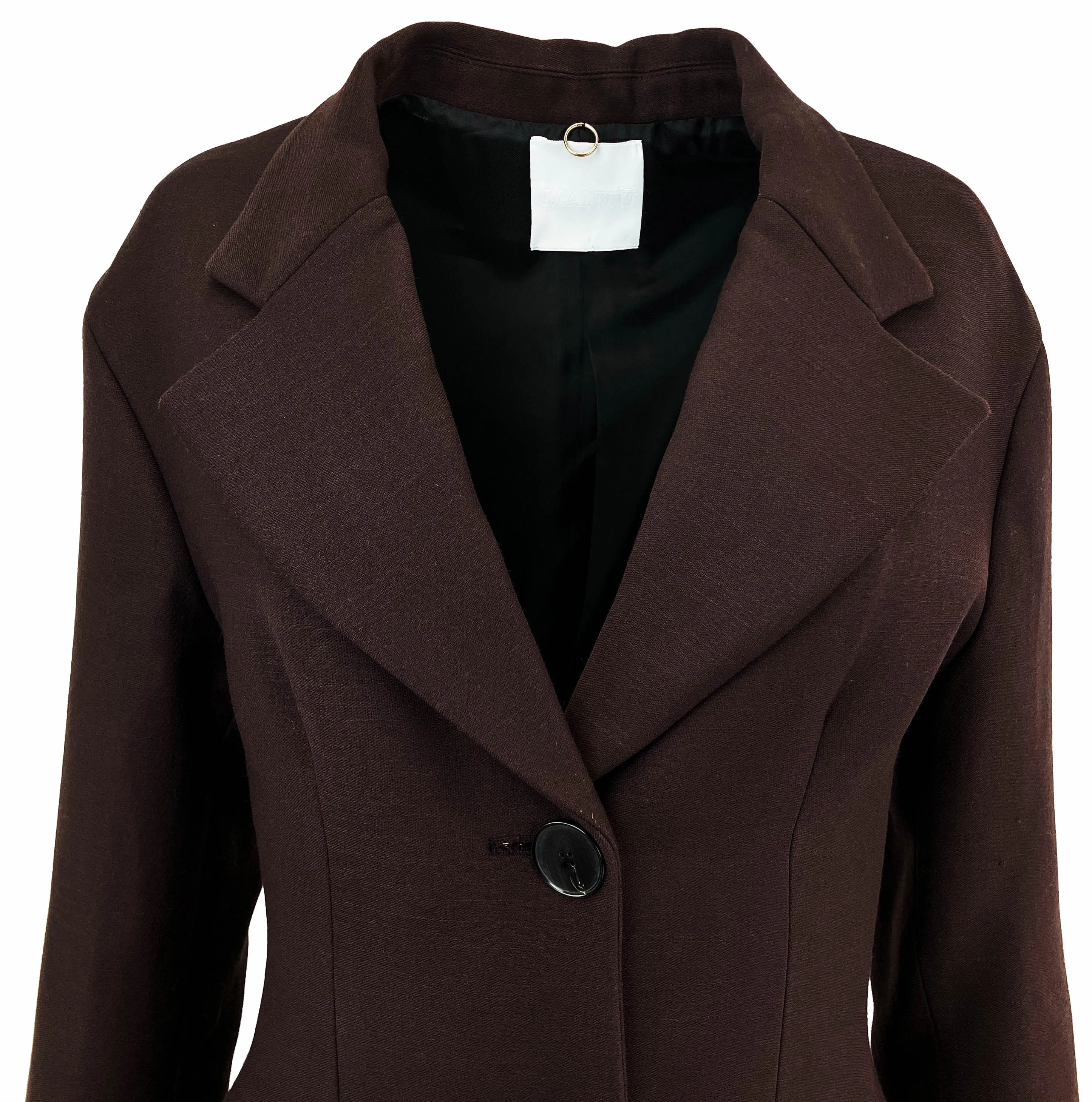 Mantū Wool Coat in Chocolate Brown