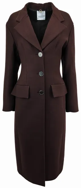 Mantū Wool Coat in Chocolate Brown