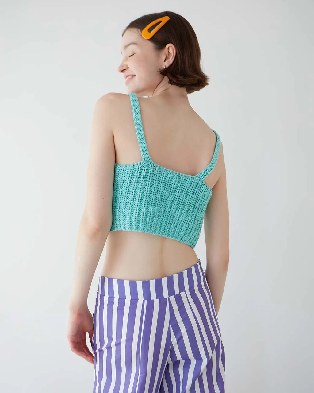 Mariquita Knitted Top - Aqua