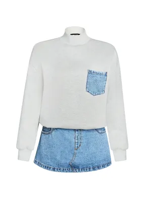 Marley Terry Denim Sweater Dress