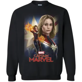 Marvel Captain Marvel Powers Portrait Crewneck Pullover Sweatshirt