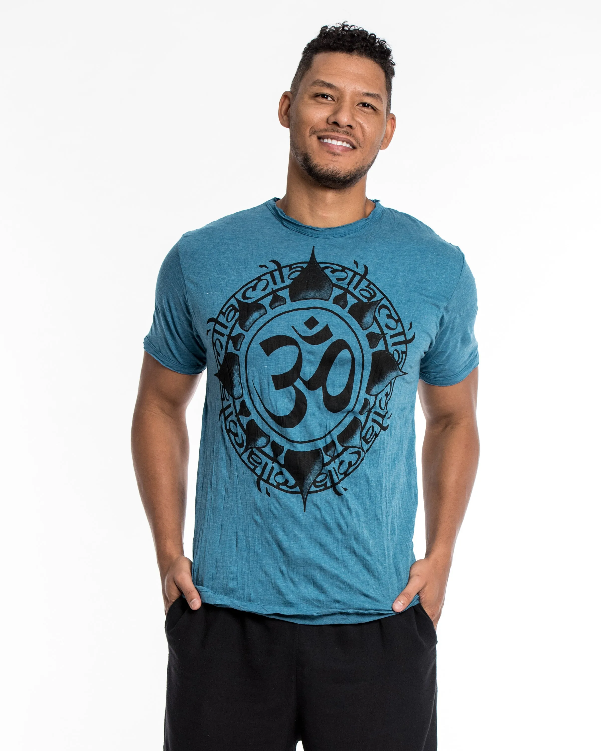 Mens Infinitee Om  T-Shirt in Denim Blue