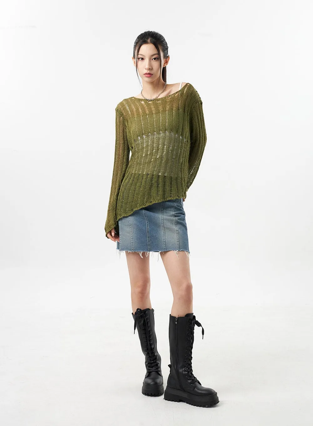 Mesh Sweater CU309