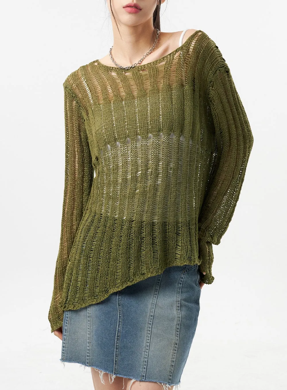 Mesh Sweater CU309