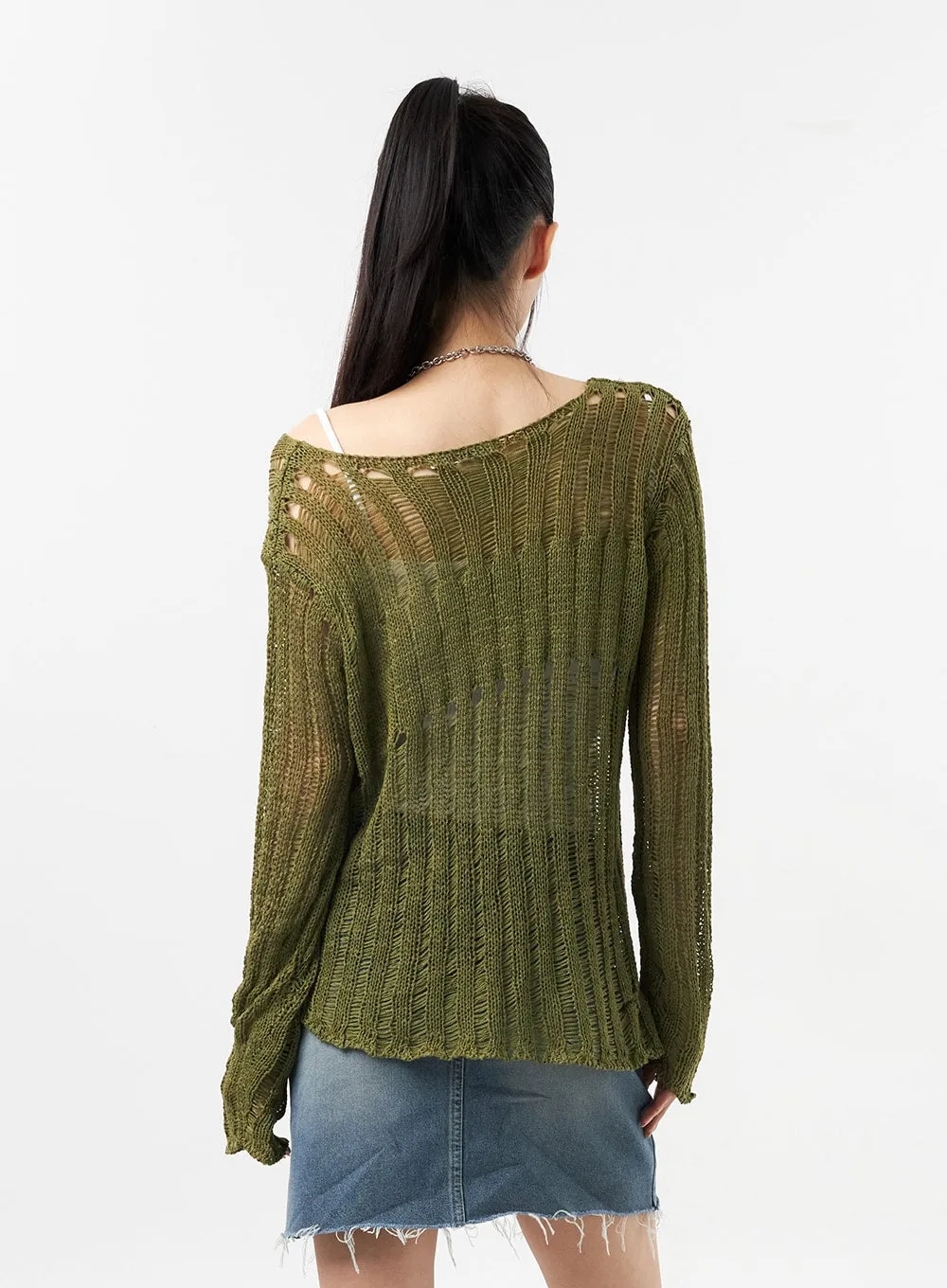 Mesh Sweater CU309