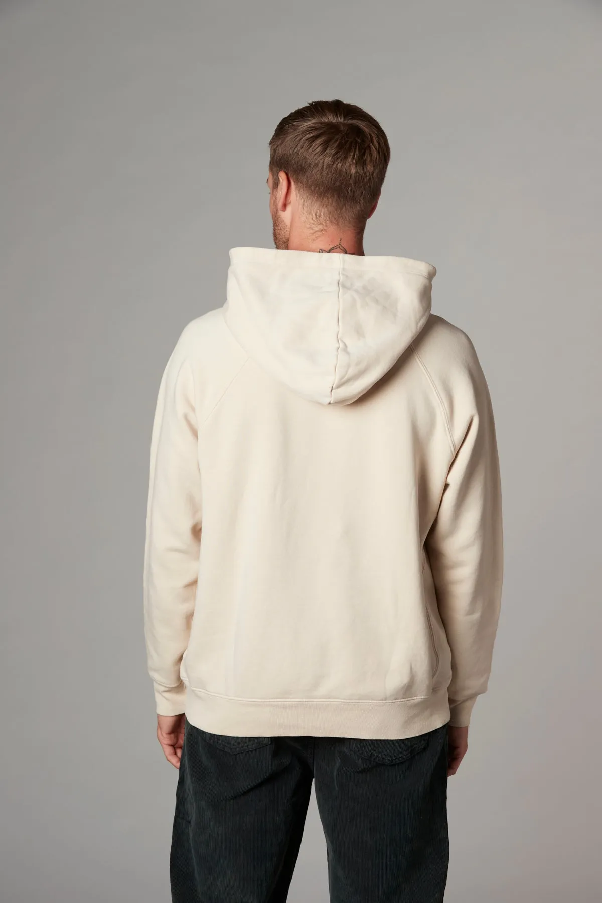 Meyer Long Sleeve Pullover Hooded Sweatshirt in Salt