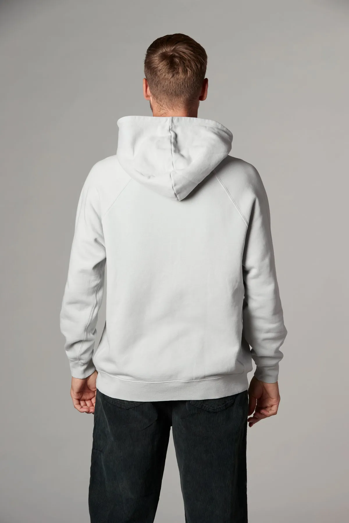 Meyer Long Sleeve Pullover Hooded Sweatshirt in Silver