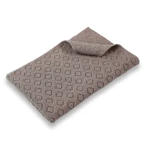 Milo Diamond Knit Baby Blanket - Chocolate