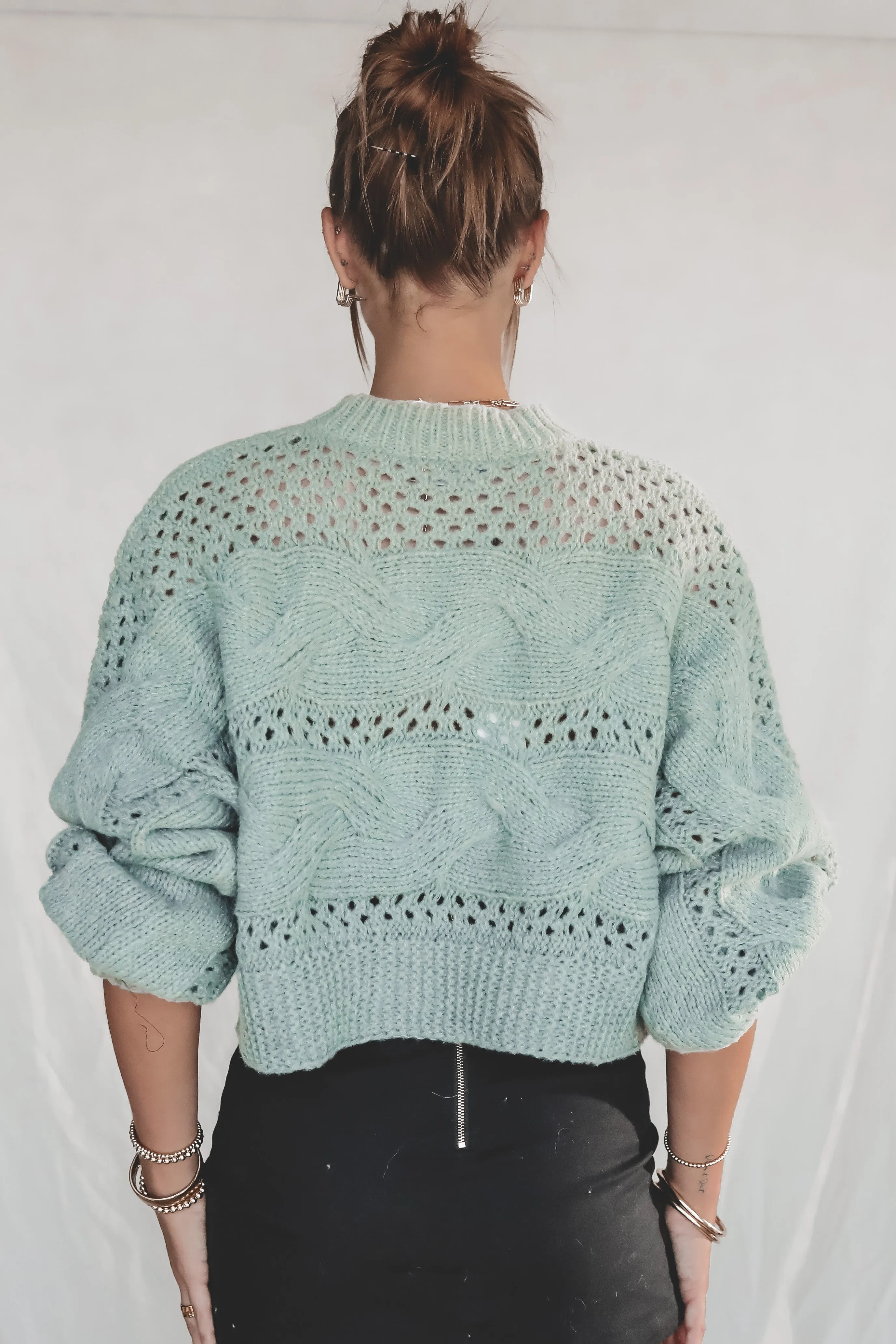 MINKPINK Kaine Cable Knit Sweater