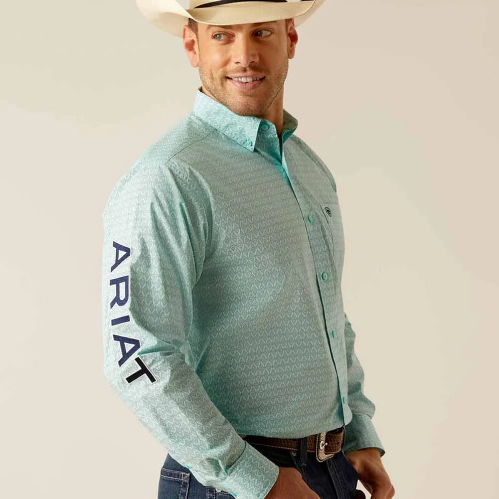 MNS Team Gian LS Shirt Light Aqua by Ariat