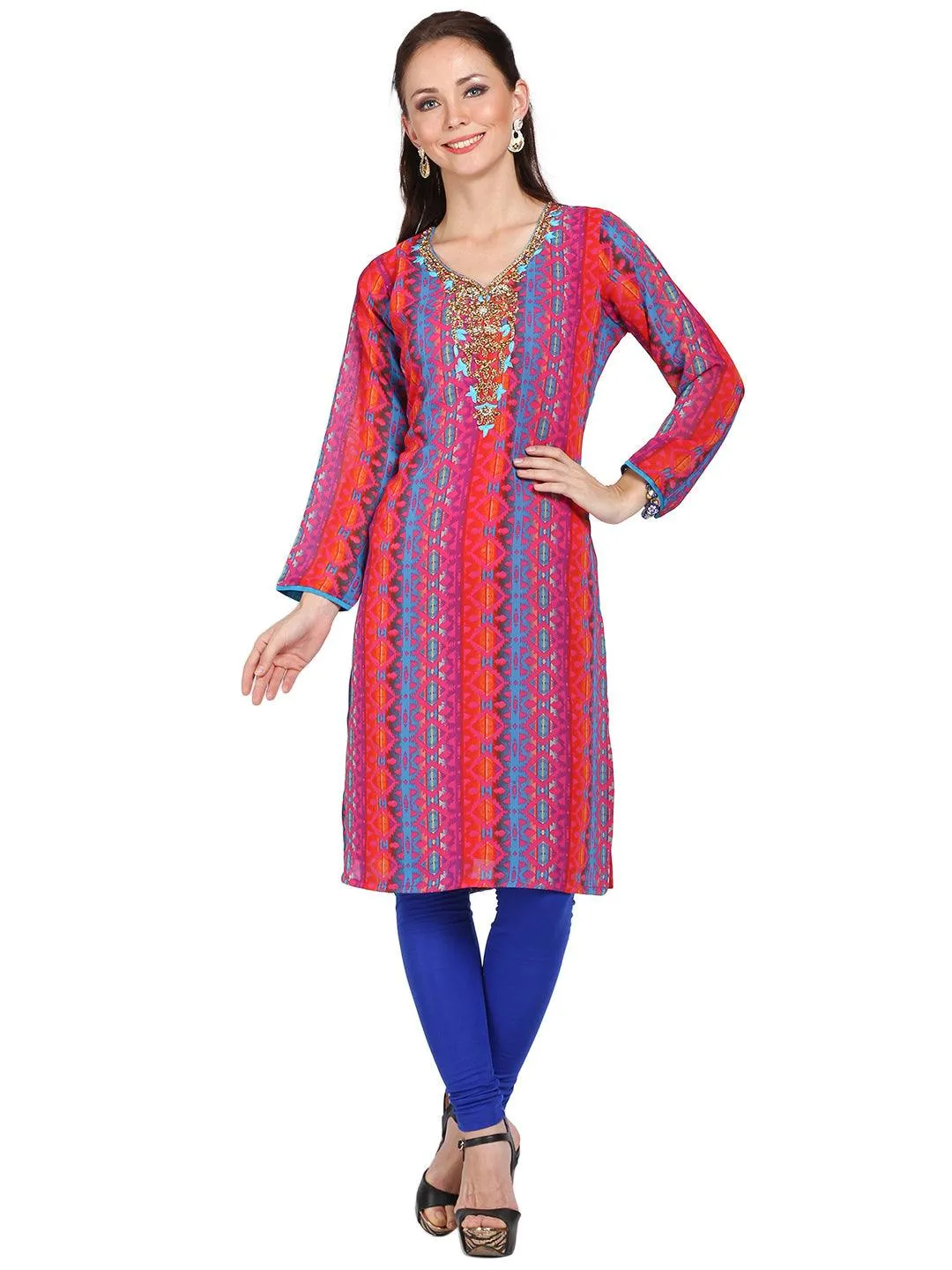 Multicolored Printed Kurti