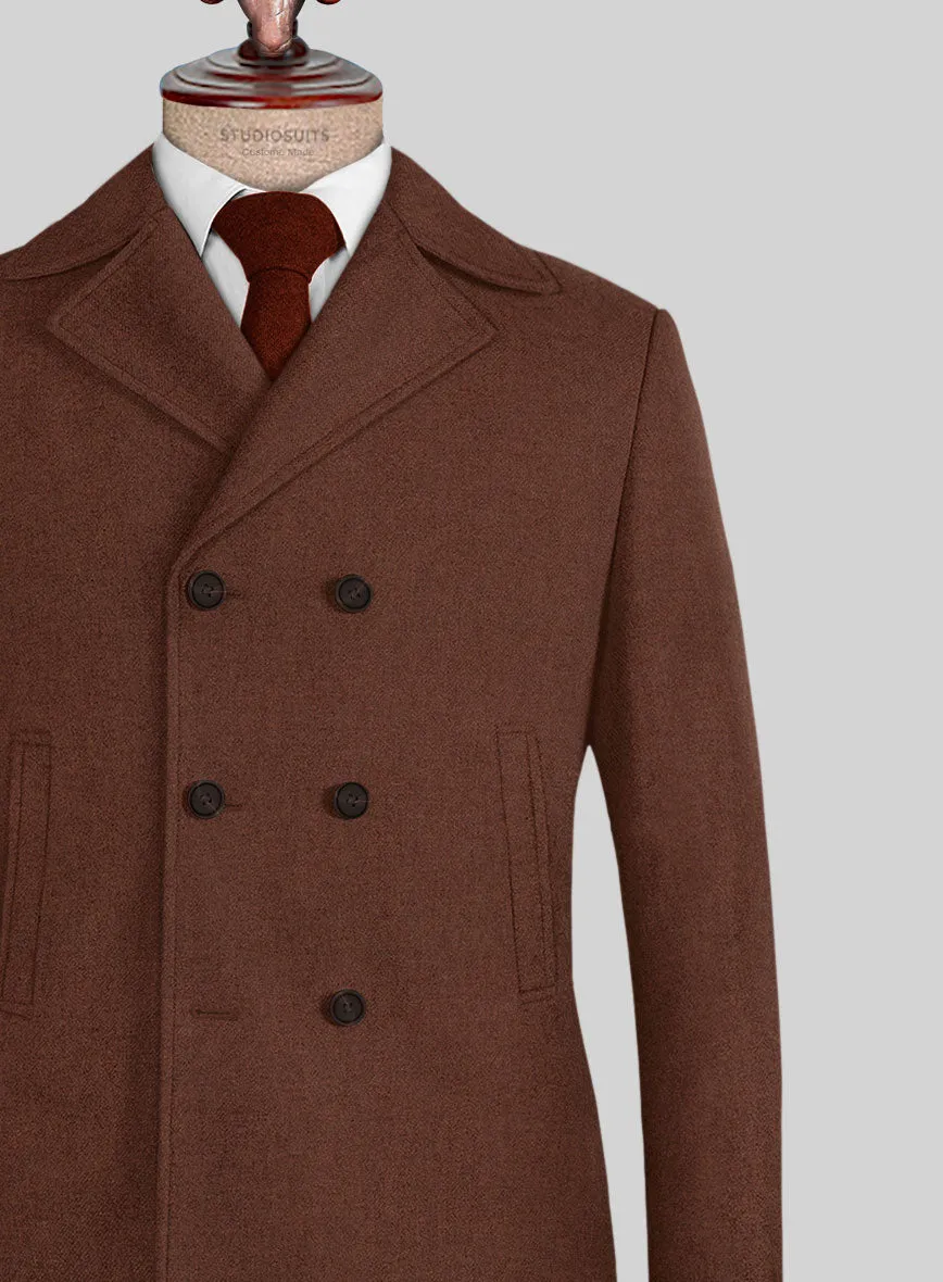 Naples Chestnut Tweed Pea Coat