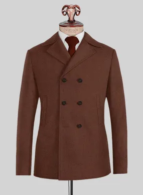 Naples Chestnut Tweed Pea Coat