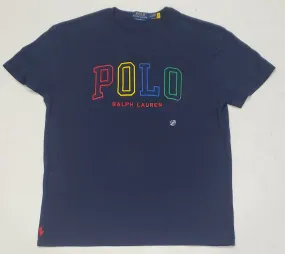 Nwt Polo Ralph Lauren Navy Patch Spellout Classic Fit Tee