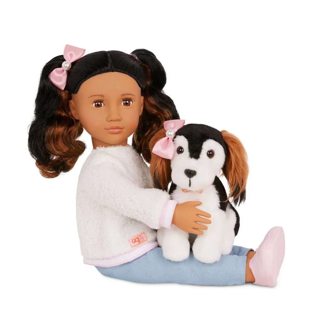 Our Generation Nastassia & Angel 18" Doll & Pet Puppy Set