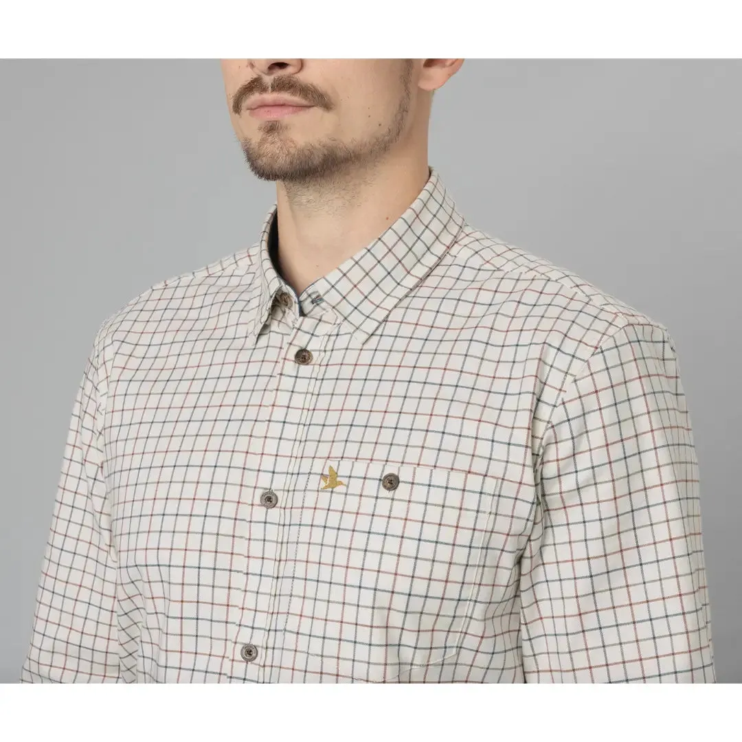 Oxford Shooting Shirt - Grape Leaf/Terracotta Check by Seeland