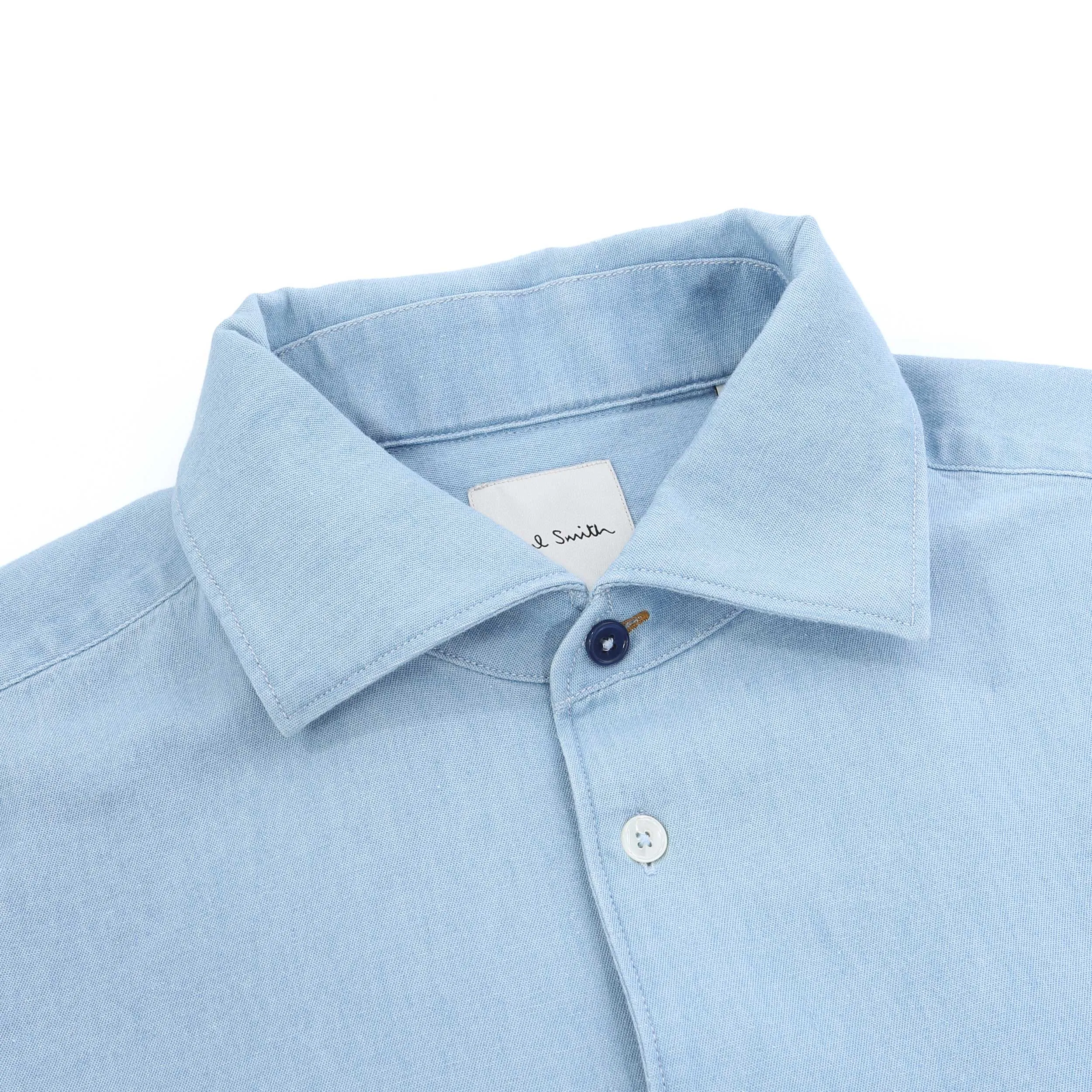 Paul Smith Soft Collar Slim Fit Shirt in Light Blue