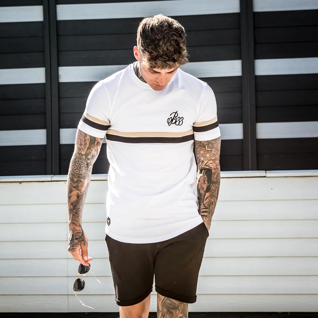 Pavillion Tee - White/Sand/Black