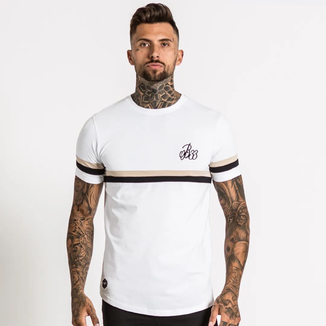 Pavillion Tee - White/Sand/Black