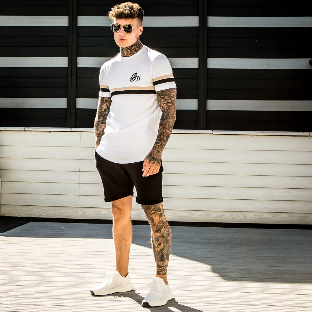 Pavillion Tee - White/Sand/Black