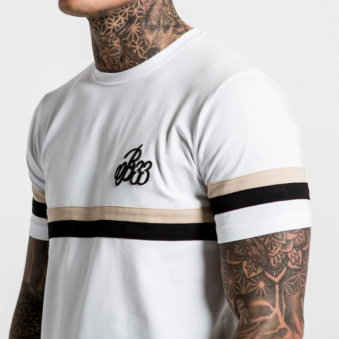 Pavillion Tee - White/Sand/Black