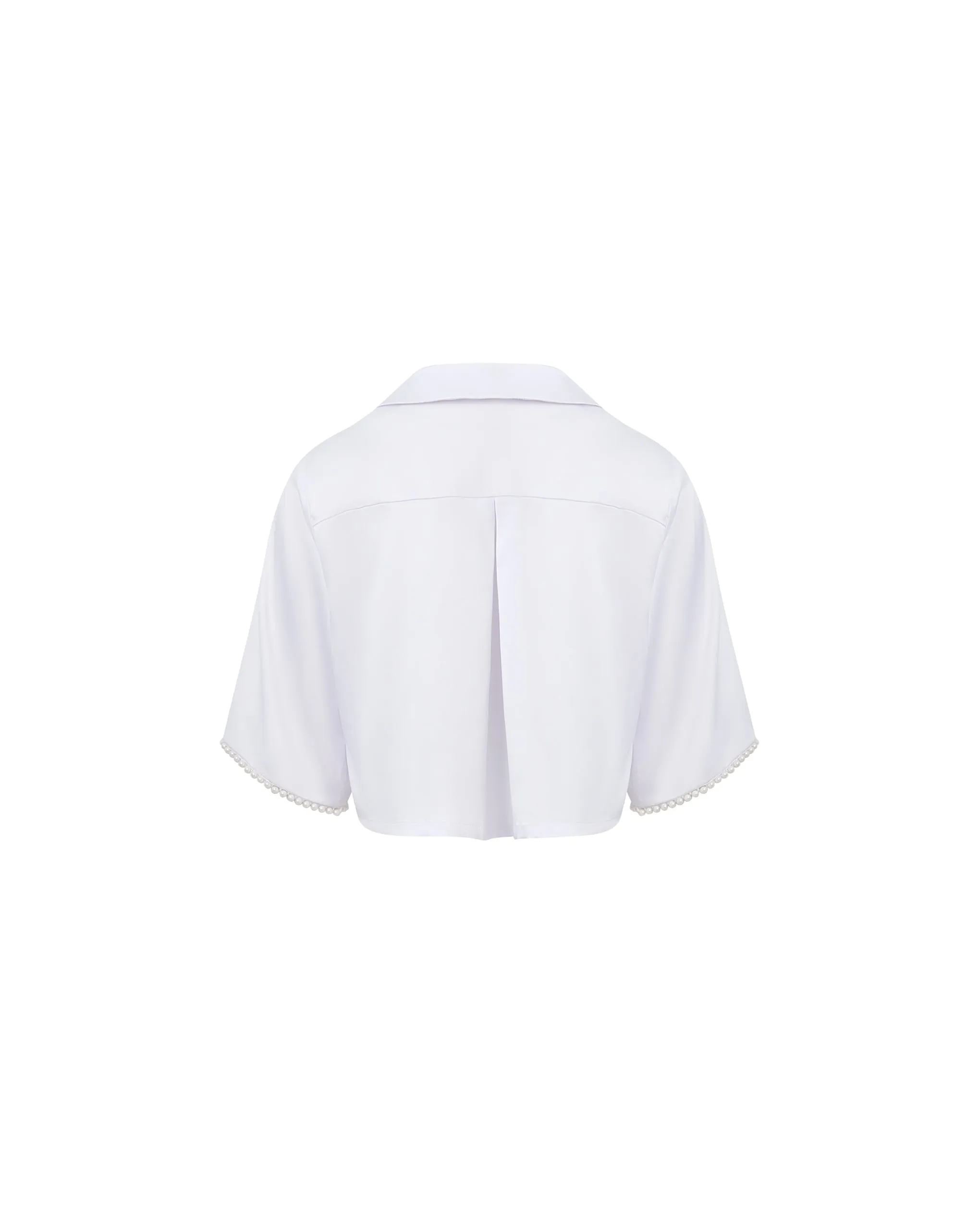 Pearl Luxury Satin Shirt White/Pearl