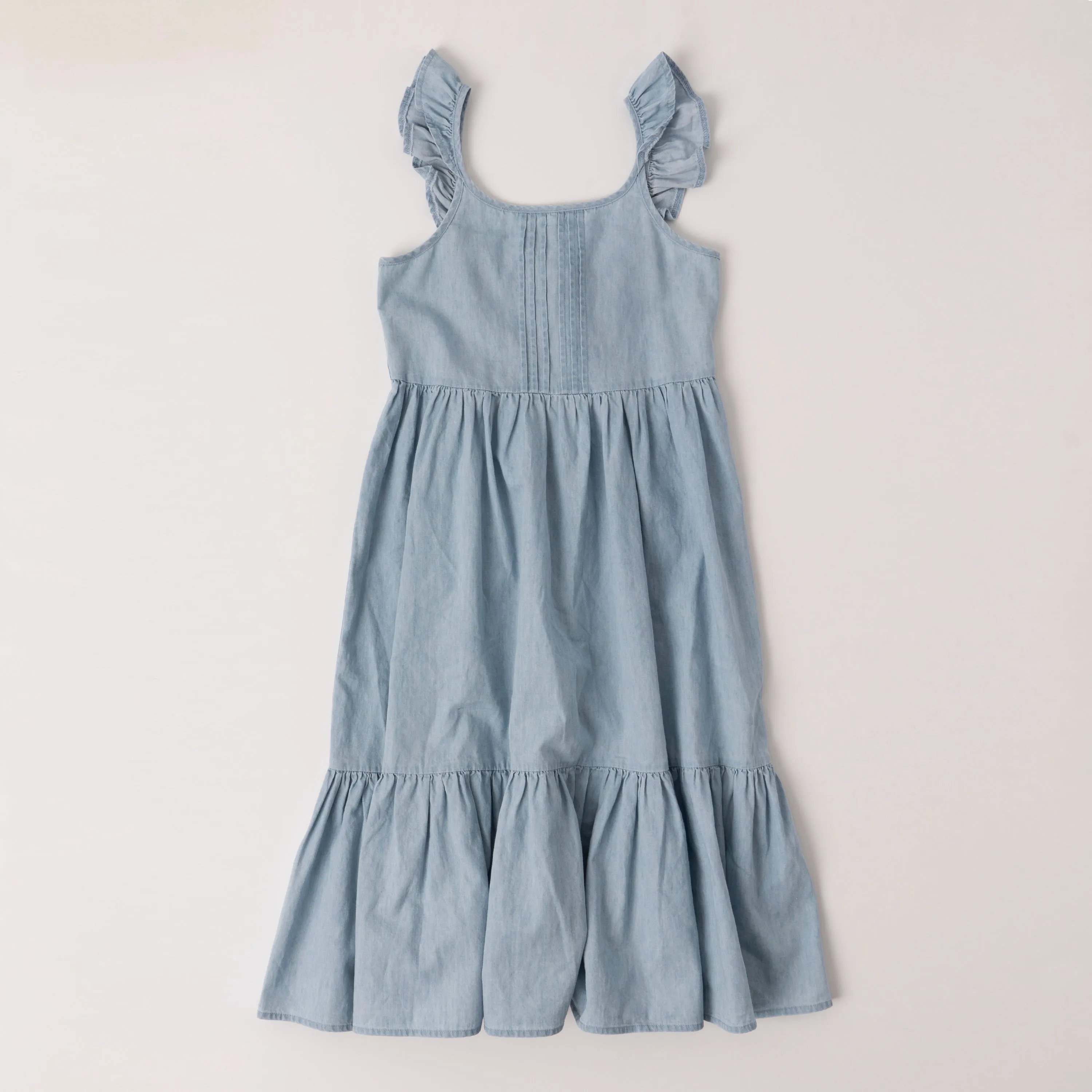 Pin Tuck Denim Dress