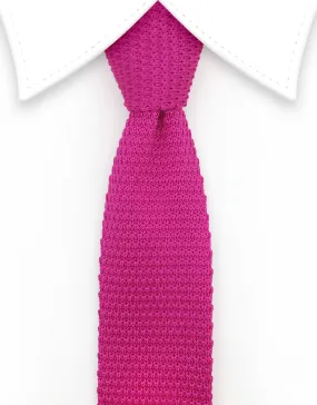 Pink Skinny Knit Tie