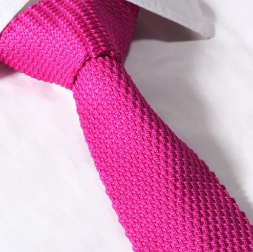 Pink Skinny Knit Tie