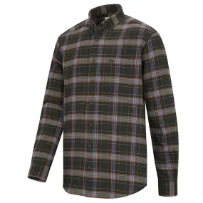 Pitlessie Button Down Flannel Shirt - Thyme/Cobblestone by Hoggs of Fife