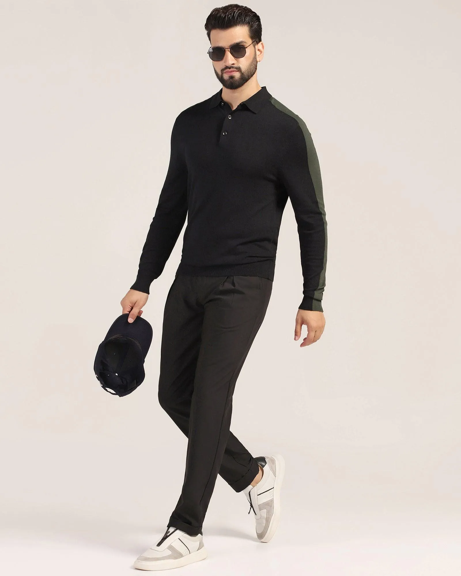 Polo Black Solid Sweater - Bond