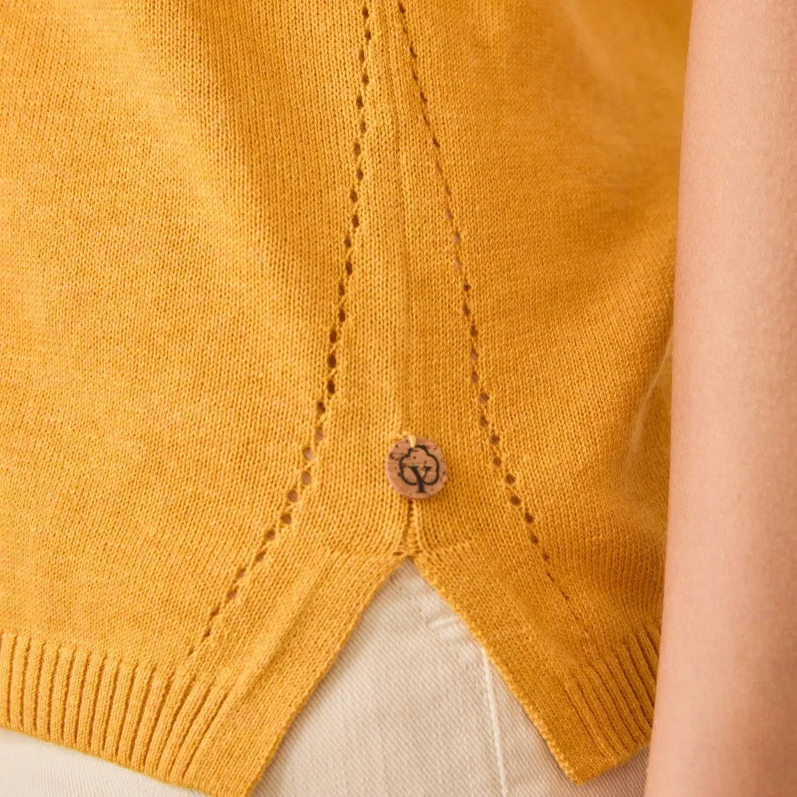 Polo Sweater in Mustard