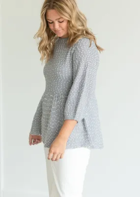 Powder Blue Pom Pom Knit Sweater - FINAL SALE