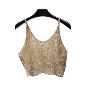 Pre Order:  Sequined Knitted Hollow-Out Cropped Top