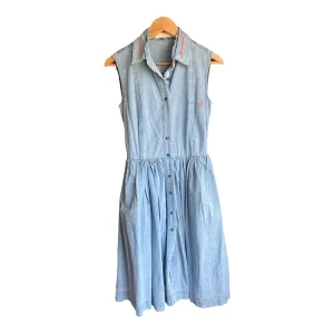 Preen Line Cotton Denim Sleeveless Dress UK Size Extra Small