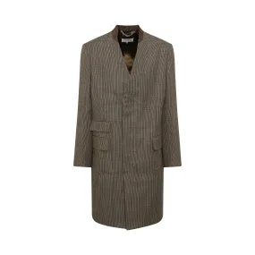 Prince Of Wales Check Coat in Brown