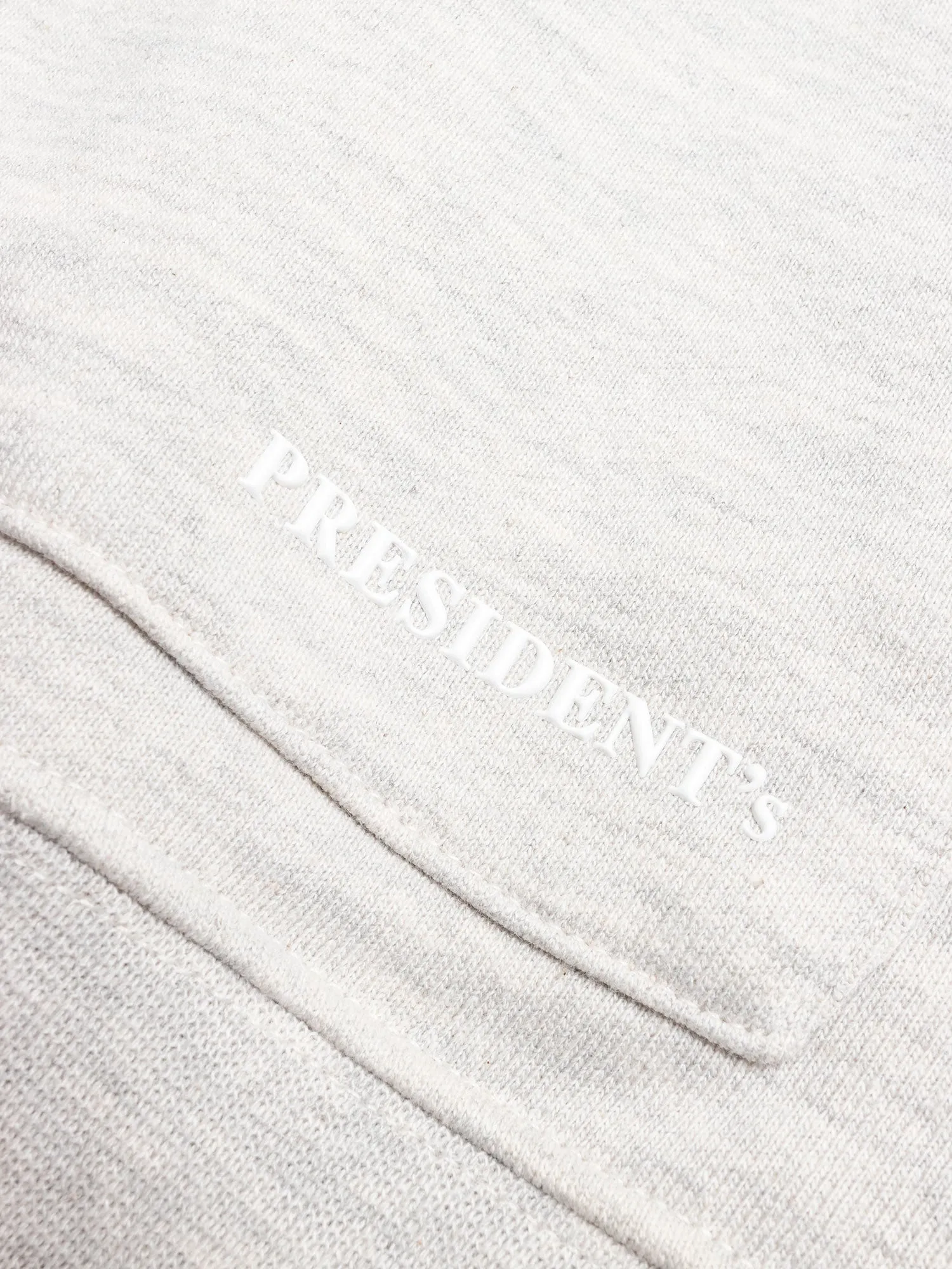 P's Pullover Hoodie in White Melange