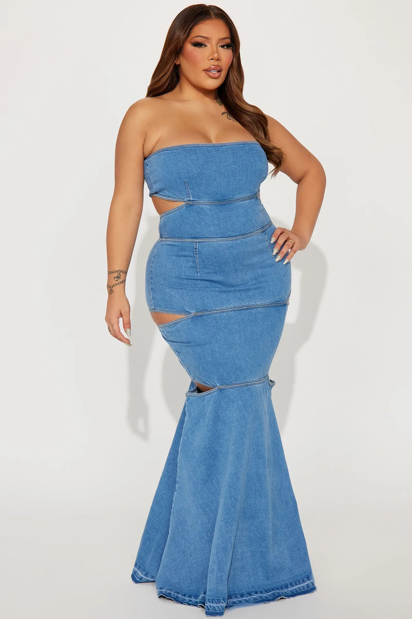 Raya Denim Maxi Dress - Denim