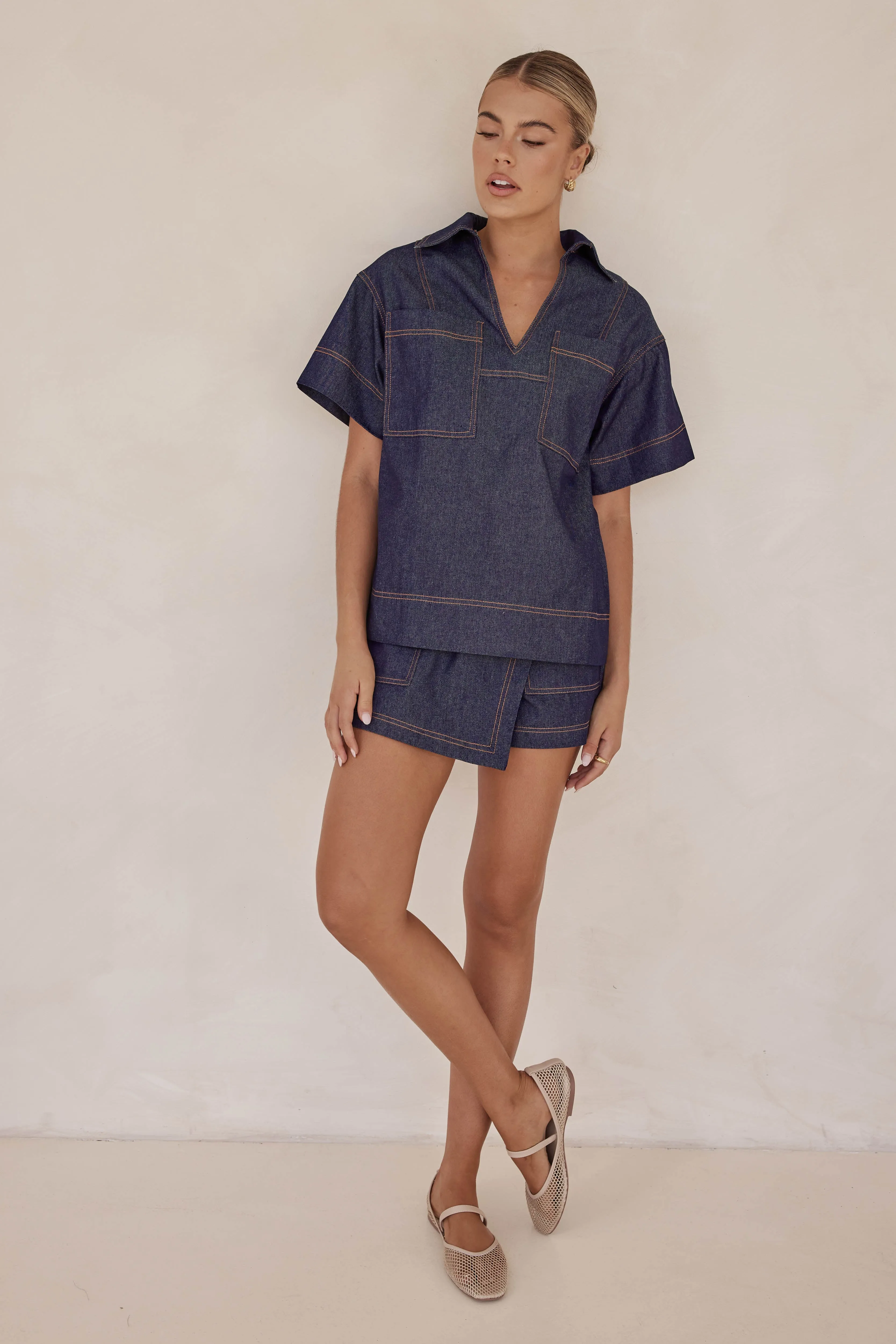 Reece Denim Shirt (Blue)