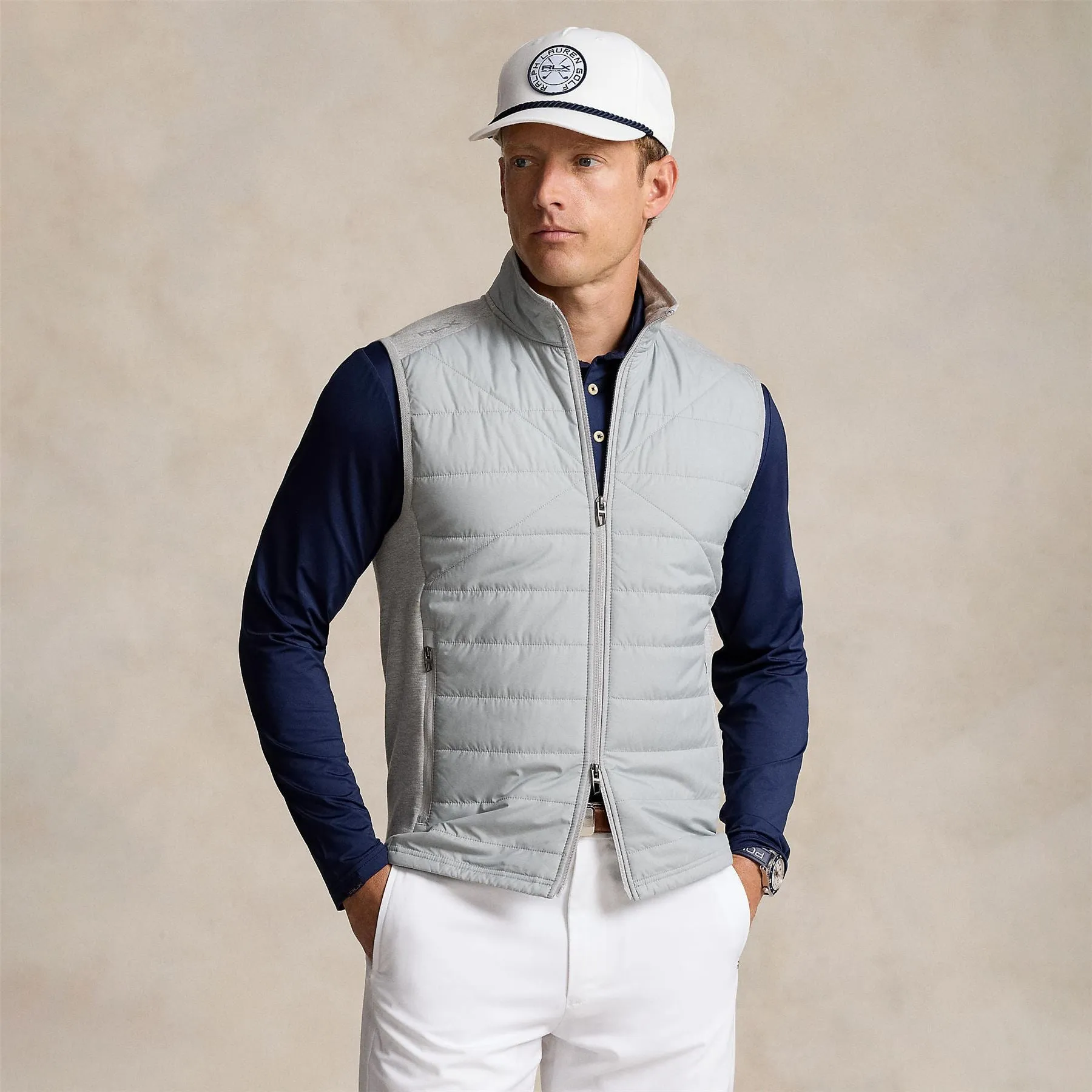 RLX Classic Fit Performance Wool Gilet Andover Heather - AW24